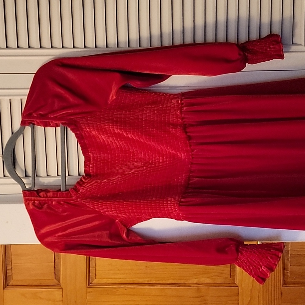 Long Sleeve Velvet Dress - Picture 9 of 14
